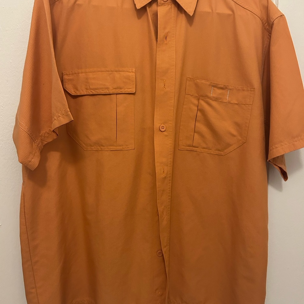 Royal Robbins Short-Sleeve Button-Down Shirt in Orange